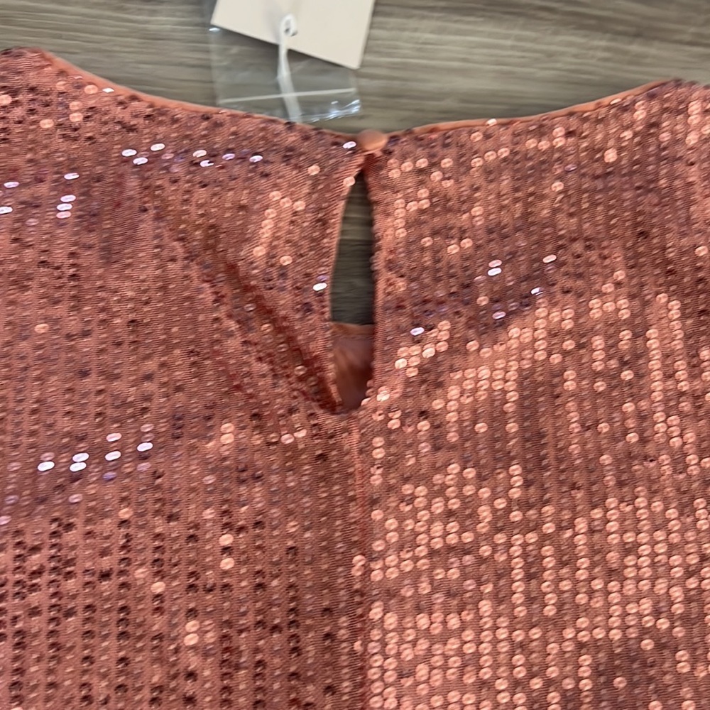 NWT Lauren Conrad Sequin lined OOS dress size M - Picture 9 of 10